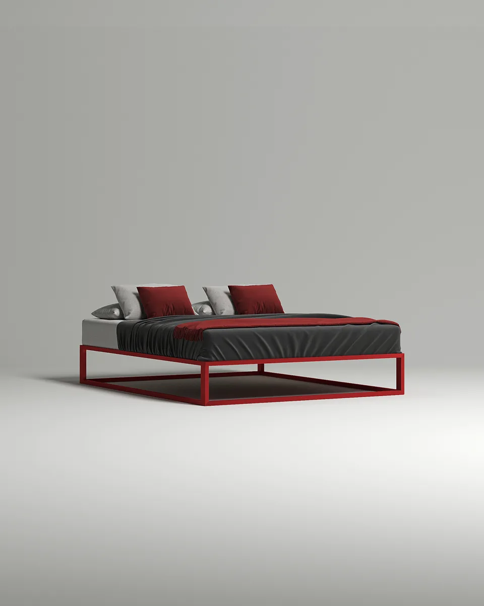 Кровать Дален под матрас 180x200x40 без изголовья и ящика для белья. Материал: металл - RAL 3024