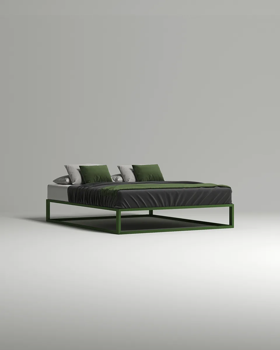 Кровать Дален под матрас 180x200x40 без изголовья и ящика для белья. Материал: RAL 6029 (металл) Кровать Дален под матрас 180x200x40 без изголовья и ящика для белья. Материал: металл - RAL 6029