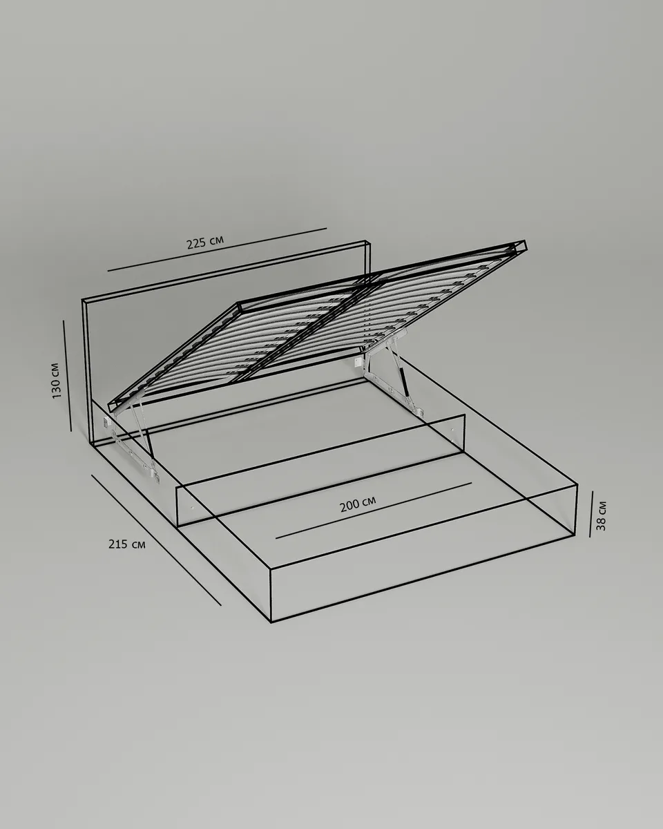 Комфортная кровать двуспальная Трина. Матрас: 200x200. Материал: велюр. Цвет: синий Комфортная двуспальная кровать Трина. Материал: велюр. Цвет: синий
