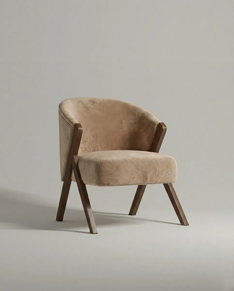 Кресло Альдо на ножках без подлокотников (коричневый велюр) Кресло Альдо на ножках без подлокотников (коричневый велюр - Velutto 03) от Kalibroom
