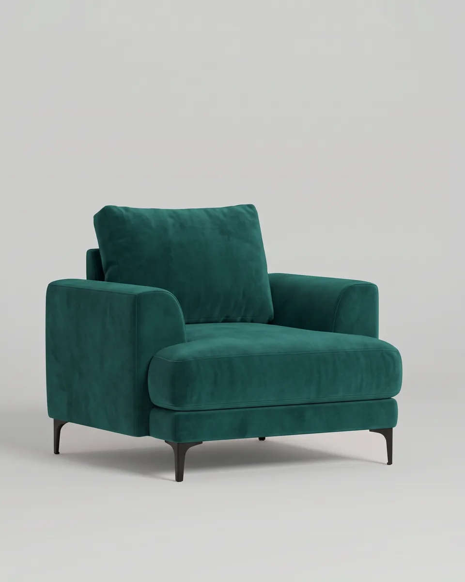 Кресло Индастриал (изумрудный велюр - Velutto Soft 678) от Kalibroom