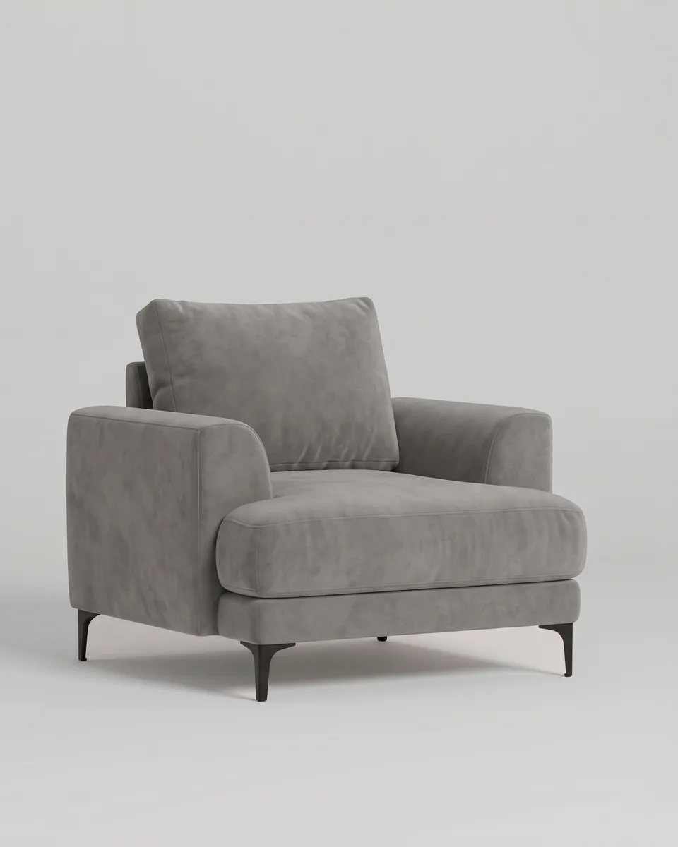 Кресло Индастриал (серый велюр - Velutto Soft 995) от Kalibroom